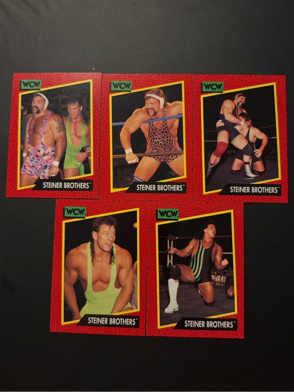 All 5 Rick Scott Steiner Brothers 1991 Impel WWE WCW Rookie RC Wrestling Card